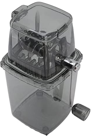 Manual Ice Crusher Portable Ice Crusher Hand Crank Ice Crusher Ice Shaver and Snow Cone Machine Manual Ice Grinder Ice Chopper for Fast Coarse(Grey)