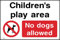 Childrens Play Area - No Dogs Allowed - 200mm x 150mm - 3mm Metal Composite Drilled Sign (PPA1)