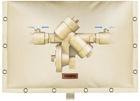 Rückflussverhinderer-Abdeckung, isolierte Tasche (-15 °C) – Druckreduzierende Wert-Abdeckung – Winterwasserbrunnenpumpenabdeckungen, Sprinklerventilabdeckung isoliert – schützt vor starkem Schnee und