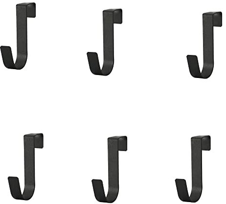 Over The Door Hooks,6 Pcs Door Hanger Plastic Towel Hanger Hook Hanging Coat Rack Single Hook Organizer for Coat, Bag, Jacket, Hat, Robe, Ideal for Bathroom, Bedroom, Mudroom