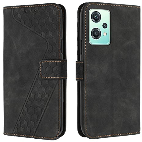 OKZone Kompatibel mit OnePlus Nord CE 2 Lite 5G Hülle, PU Leder Handyhülle Tasche Wallet Schutzhülle OnePlus Nord CE 2 Lite 5G, Flip Cover Klappbar Brieftasche Etui mit Magnet TPU Lederhülle (Schwarz)