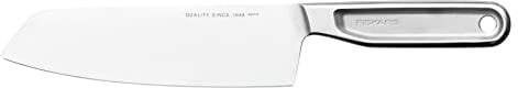 Fiskars Couteau Santoku All Steel, longueur totale : 29,5 cm, acier dur japonais Aichi, 1062884