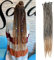 20” Thin 0.6cm Dreadlocks Extensions Single Ended 15 Strands/Packs 1B/Honey Brown Soft Synthetic Faux Dreads Reggae Crochet Braided Dread Extensions