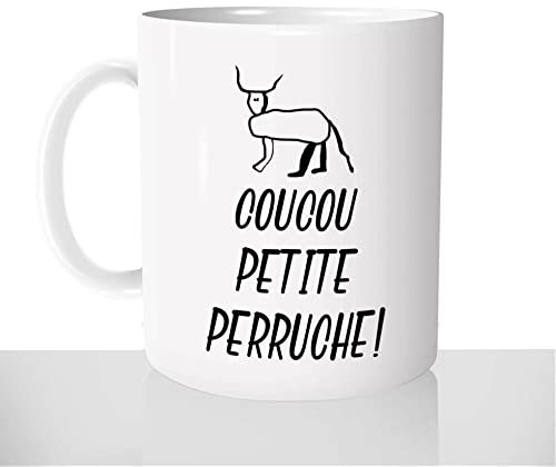 Mug-Cadeau Coucou Petite Perruche - Tasse Café Idée Cadeau Original Humour Tatouage Tatoo Camera Cachée - Noël