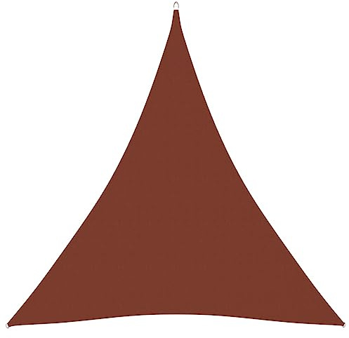 Sonnenschutz für Gärten, Mahlzeiten im Freien, Dächer, Höfe und Balkone Sonnensegel Oxford-Gewebe Dreieckig 4x4x4 m Terracotta-Rot