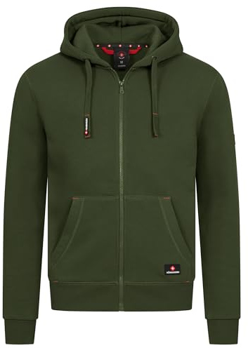Höhenhorn Woodberg Felpa con cappuccio Pullover Sweatshirt da uomo, verde, L