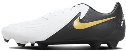 Nike Phantom GX II Academy FG/MG, Sneaker Uomo, White Black Mtlc Gold Coin, 45 EU