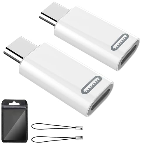 TiMOVO 2PZS Adaptadores Lightning Hembra a USB C Macho, Adaptador Lightning a USB C 35W Carga Rápida Transferencia de Datos paraiPhone 15/16/Pro/Pro MAX/Plus, iPad Pro/Air Adaptador USB-C
