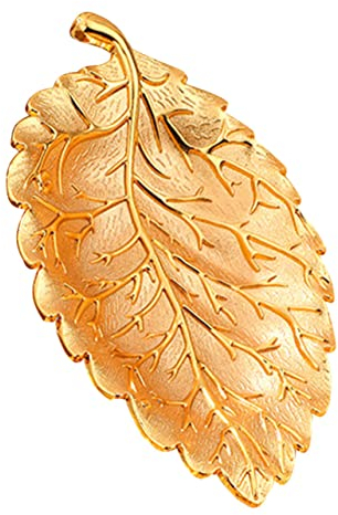 KICHOUSE Soporte Para Aperitivos Con Textura De Hoja Bandeja Para Servir Alimentos De Aleación De Zinc Bandeja Para Aperitivos Decoración Del Hogar Asa