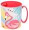 ALMACENESADAN, 5221, Taza apta para microondas, capacidad 350ml, producto reutilizable; flamencos