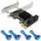 Tarjeta SATA, 4 puertos con 4 cables SATA, tarjeta de expansión de controlador SATA con soporte de perfil bajo, no raid, arranque como disco duro del sistema
