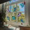 Funlife 18PCS Tiffany-Blau Schmetterling Fensteraufkleber Vogelschutz, Original handgezeichnet Dekorative Butterfly Window Clings, Double Sided Statisch haftende Schmetterling