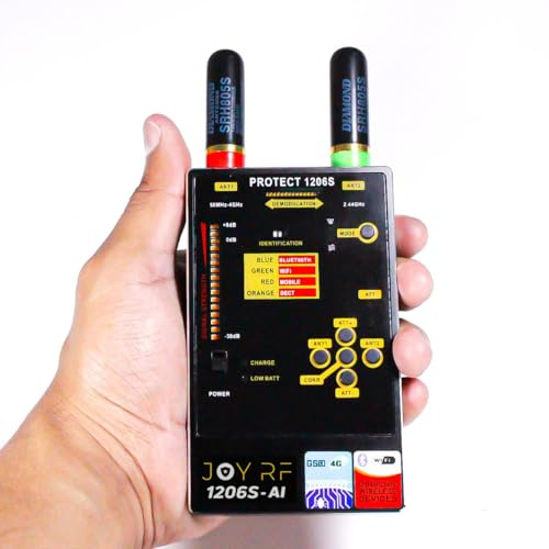 Détecteur de micro caméras et GPS professionnel avec système A.I. intégré [JOYRF-1206S AI]
