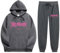 Flyself Kpop Sportanzug Traingsanzug Jogginganzug Herren Damen 樂-Star Langarm Hoodie & Jogginghose 2 Stück Freizeitanzug Kapuzenpullover Y2K Hip Hop Streetwear