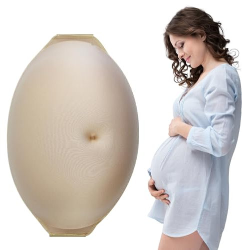 Fake Belly Enceinte, 5-6 Mois de Grossesse Sponge Belly, Belly Costume pour Cosplay, Performances sur scène (sans Ceinture)