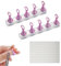 OUDQFCJ Présentoir d'Art d'Ongle Magnétique Support pour Faux Ongles 2 Ensembles de Support pour Conseils d'Art d'Ongle Manucure Livré avec 100 autocollants