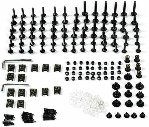 zhyubnd 175 Pcs/Boîte Kit de Vis de Carénage de Moto pour Yamaha MT125 MT 125 MT-125 2015 2016 2017 2018 2019 Ensemble de Vis D'écrou de Rondelle de Pare-Brise Clip
