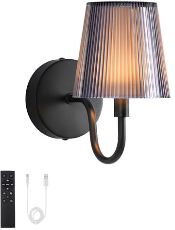 LumniexDesigns Wall Lights, Rechargeable Wall Lights for Living Room, RGB & 3 Colour Temperatures, Dimmable Wireless Picture Lights for Wall, Touch Light with Remote, for Stair Hallway-1Pack