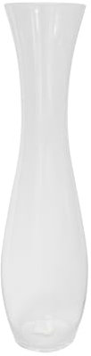 Jarron de Suelo de Cristal Transparente 20x20x70 cm