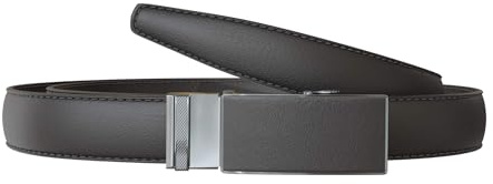 KMISSO Damen Gürtel vegan 2,5 cm schmal – stufenlos verstellbar ohne Löcher – elegante Automatik Schnalle – große Größen 115–130 cm