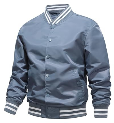 2025 Herren-Jacke, College-Jacke, klassisch, locker, leicht, Letterman, Baseball, M, 4XL, Fitness für Herren