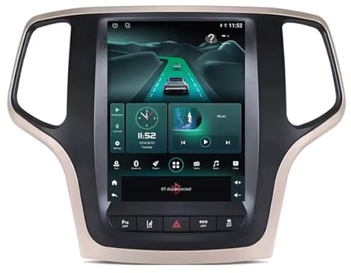 Android 14Car Radio für Jeep Grand Cherokee 2014-2017 9 inch Touch tragbar Android Auto Display, BT//Mirror Link, Voice Control(8581 8GB+256GB)