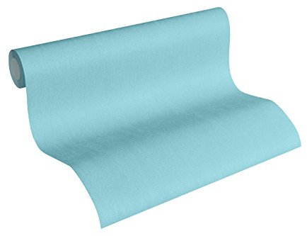 A.S. Création Designdschungel by Laura N. Vliestapete Tapete Unitapete 10,05 m x 0,53 m blau Made in Germany 346063 3460-63