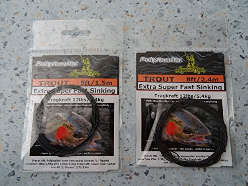 Mountain River Polyleader Trout 8ft - 12 lb - Extra Super Fast Sinking