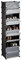 Relaxdays Schuhregal 10 Ebenen, Schuhschrank groß, Steckregal platzsparend, Regal DIY, HxBxT 176 x 49 x 37 cm, schwarz
