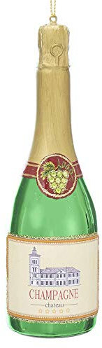 Kurt Adler Glass Champagne Bottle Ornament
