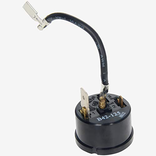 Othmro Compressor Protector Refrigerator Thermal Overload Protector 1/6HP 125W Compressor Replacement Part with Protective Cover 2pcs