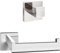 ECENCE Set Toilettenpapierhalter Handtuchhalter - Eckiges Design - Badezimmeraccessoires - aus rostfreiem Edelstahl 304 Chrom