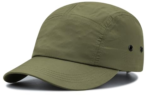 CLAPE Quick Dry Sports Cap wasserdichte Basecap 5 Panel Kappe Herren Damen Breathable Soft Baseball Cap Waterproof Nylon Grün Green GD51