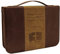 IvyRobes Bibelhülle für Herren, Vintage, braun, PU-Leder, mit Reißverschluss, Bibeltasche, Tragetasche, groß