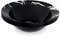 Pack of 10 Black and Silver Hard Plastic Reusable Plates ~ Marble Design Plastic Dinnerware-Ideal for Weddings and Parties. (5oz Bowls)