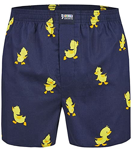 Happy Shorts Herren American Boxer Boxershorts Shorts Webboxer Küken - Chicks, Wäschegröße:M, Präzise Farbe:Kücken - Chicks
