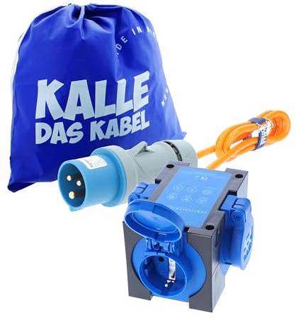 CEE Adapterleitung Kalle Blue Extreme Signal Zelt Edition SCHUKO 3G 2,5mm² 1,5 Meter