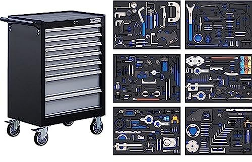 BGS 6076 | Werkstattwagen 7 Schubladen | Motor-Einstellwerkzeug | 223-tlg.