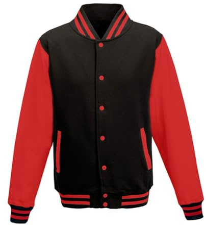 AWDis Just Hoods JH043 Unisex Uni Jacke - Pechschwarz/Hot Pink - L