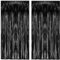 Black Tinsel Foil Fringe Curtain - GREATRIL Party Backdrop Streamers for Birthday/Wizard/Stranger Theme/Halloween/Graduation 2025/Doorway/Christmas Party Decorations 2 Pack