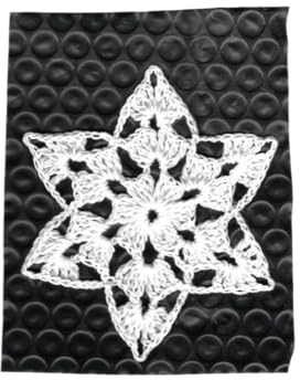Generisch Häkelsterne-Weihnachtssterne-7er Set Sterne/Schneesterne in weiss (Nr. 23)
