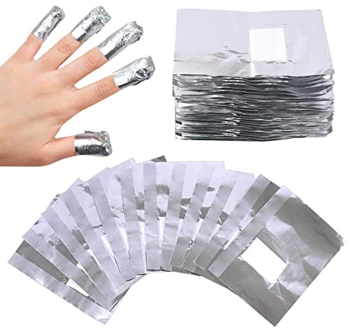 Sularpek Foil Nail Wraps Remover, 150 PCS Nail Foil Aluminium Wraps, with Pre-Attached Lint-Free Cotton Pads for Fast & Gentle Soak Off Gel Polish Removing