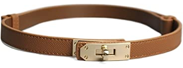 MIAOPU Gürtel Frauenleder 100 passende Kleid Taille Schließende Dekoration (Belt Length : 95CM, Color : Chocolate)