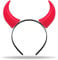 Hatstar Teufelshörner Haarreif rot | Vampir Teufelsohren Devil Ears für Kostüm Party | Kopfschmuck für Damen & Herren | Haarschmuck zu Halloween, Fasching & Karneval