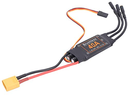 DEWIN Brushless ESC, 40A ESC Eletronic Speed ​​Controller Drehzahlregler 5V/3A BEC Ausgang RC-Autozubehör Geeignet für RC-Fernbedienungsdrohne Drone Flugzeuge Zubehör