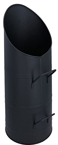 AB Tools Coal Hod Scuttle Black Metal Bin Coal Carrier Fire Log Burner 56 x 25cm Fireplace