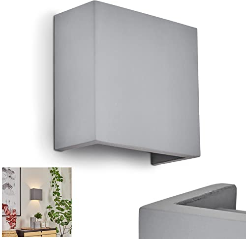 HOFSTEIN Wandleuchte Calama, moderne Wandlampe aus Beton in Grau, Wandspot 1-flammig im Modernen Design mit Up & Down Effekt, 1 x G9, ohne Leuchtmittel