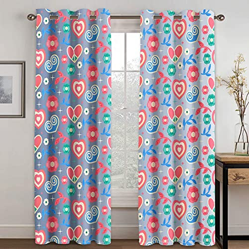Gardinen Grau Blau Rosa Vorhänge Thermovorhang Verdunklungsvorhänge Curtains Schallschutz Vorhang Gardinen Wohnzimmer mit ösen Vorhang 2 Stücke 2 x 75 x 166 cm