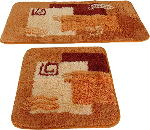 Badematten Set Badteppich Mailand Terra 2 Teiliges