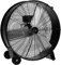 COSTWAY Ventilateur de Sol 61 CM à Volume d’Air Elevé, Ventilateur à Tambour avec 3 Vitesses, 3 Pales en Aluminium et Moteur en Cuivre, Ventilateur Industriel avec Roulettes et Poignée Latérale, Noir